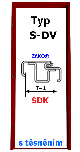 Typ rámu S-DV pre sadrokartón