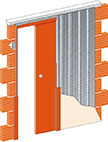 Stavebné púzdra pre jednokrídlové dvere